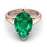 Pear Cut Emerald Solitaire Engagement Ring - Elle No. 5
