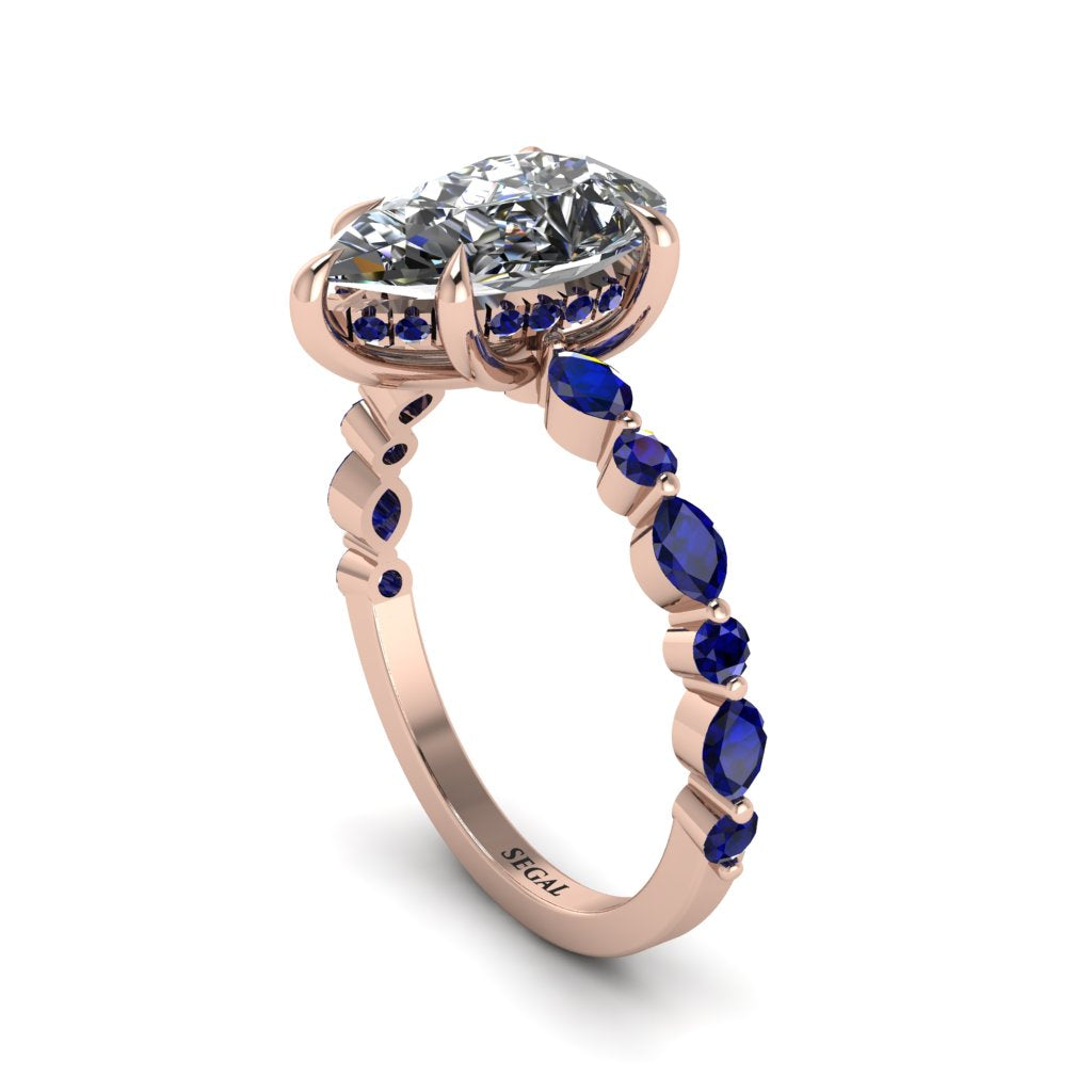 Pear-Cut Diamond Halo Engagement Ring - Nylah No. 62