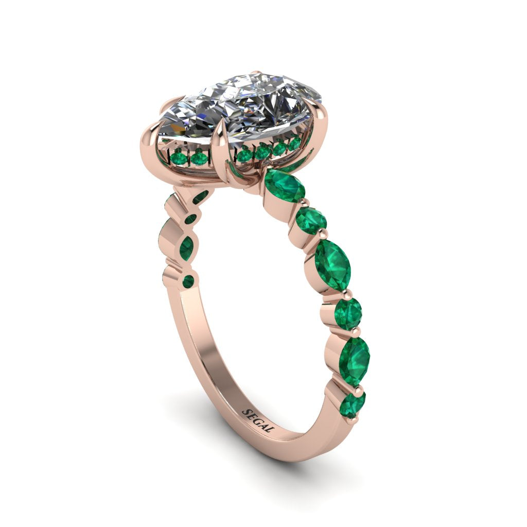 Pear-Cut Diamond Halo Engagement Ring - Nylah No. 17