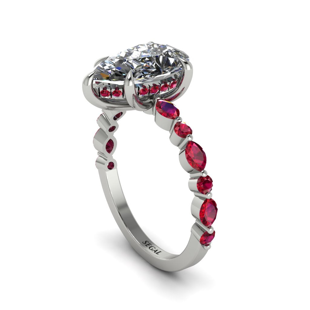 Pear-Cut Diamond Halo Engagement Ring - Nylah No. 48