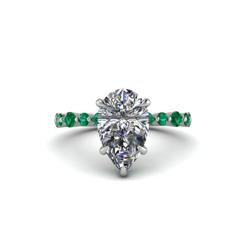 Pear-Cut Diamond Halo Engagement Ring - Nylah No. 18