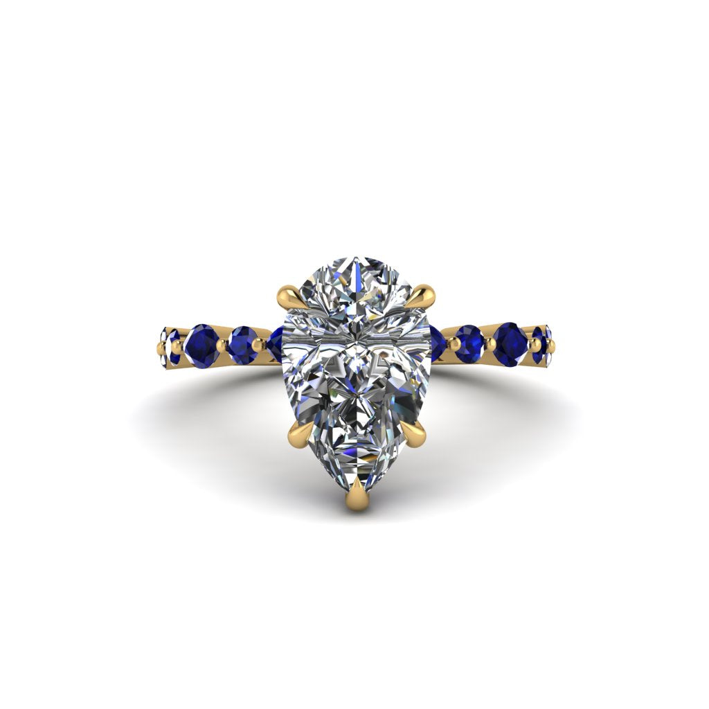 Pear-Cut Diamond Halo Engagement Ring - Nylah No. 61