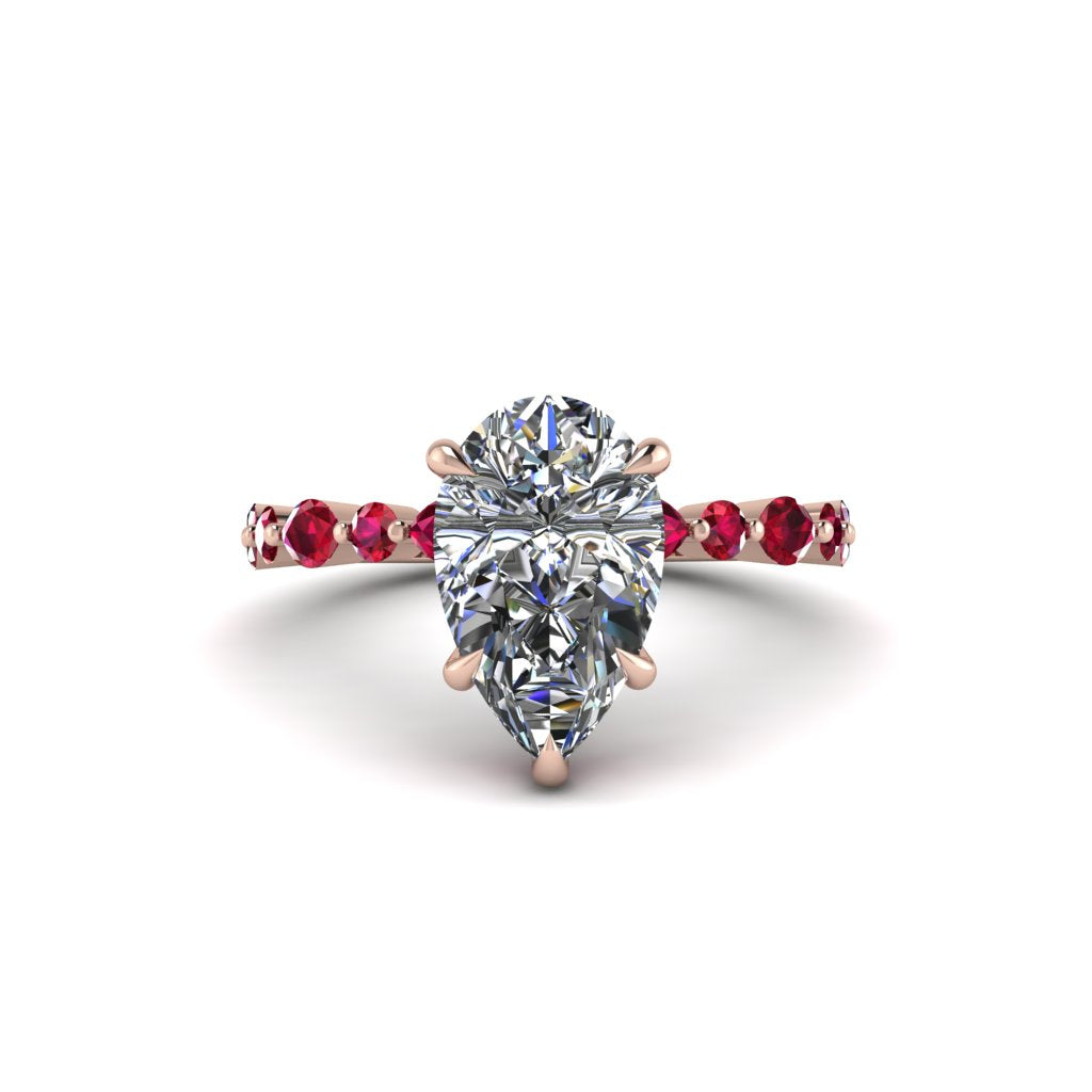 Pear-Cut Diamond Halo Engagement Ring - Nylah No. 47