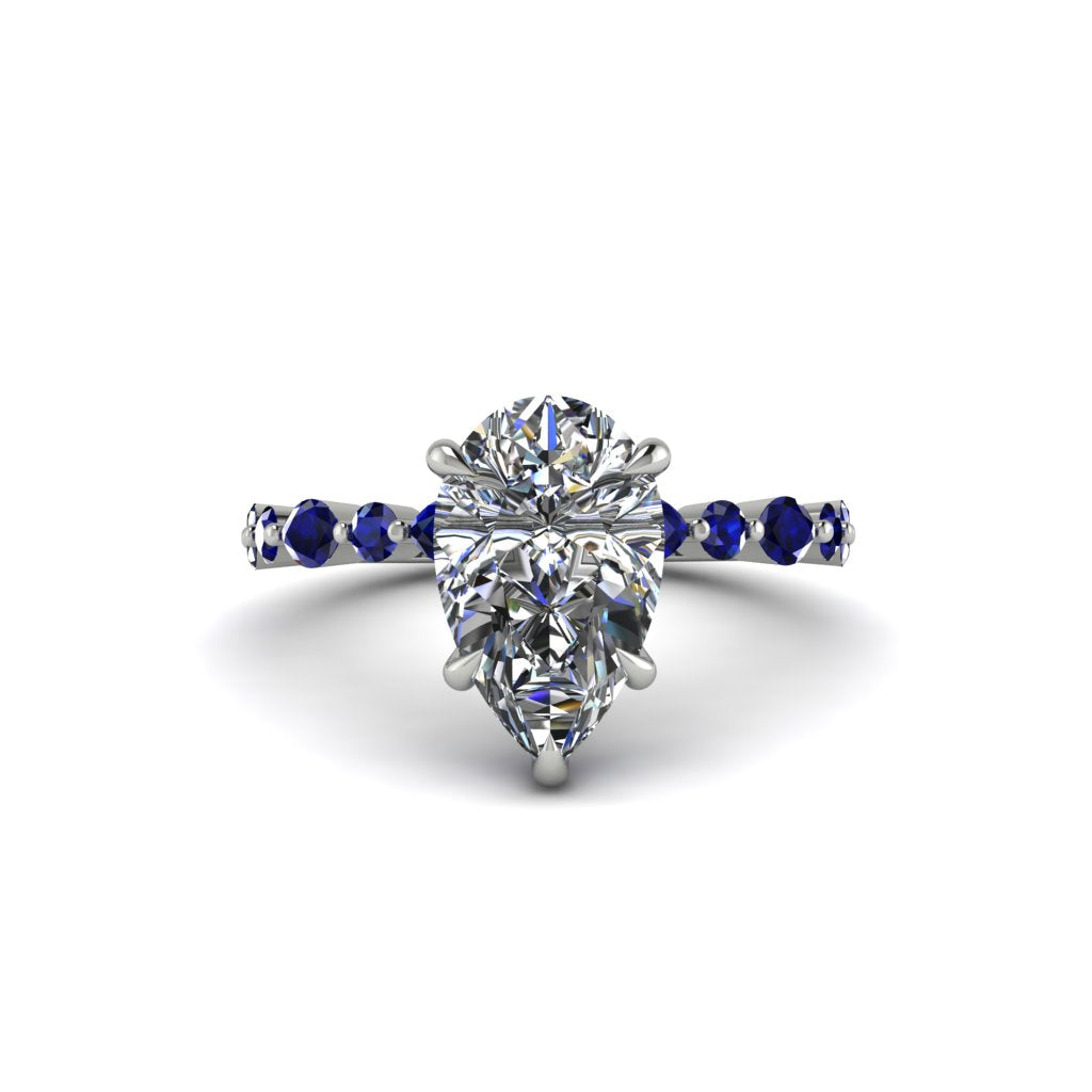 Pear-Cut Diamond Halo Engagement Ring - Nylah No. 63