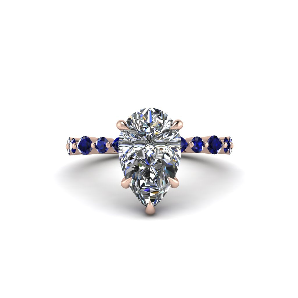 Pear-Cut Diamond Halo Engagement Ring - Nylah No. 62
