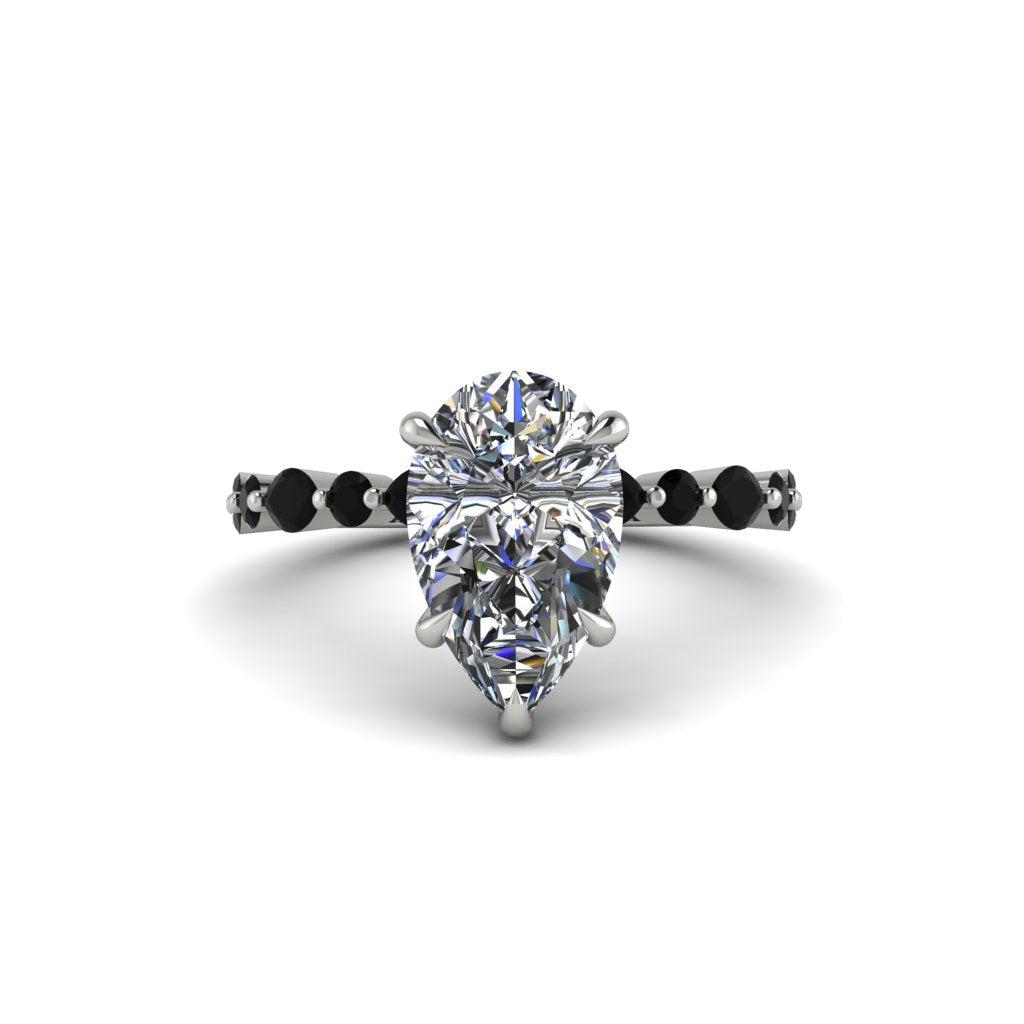 Pear-Cut Diamond Halo Engagement Ring - Nylah No. 33