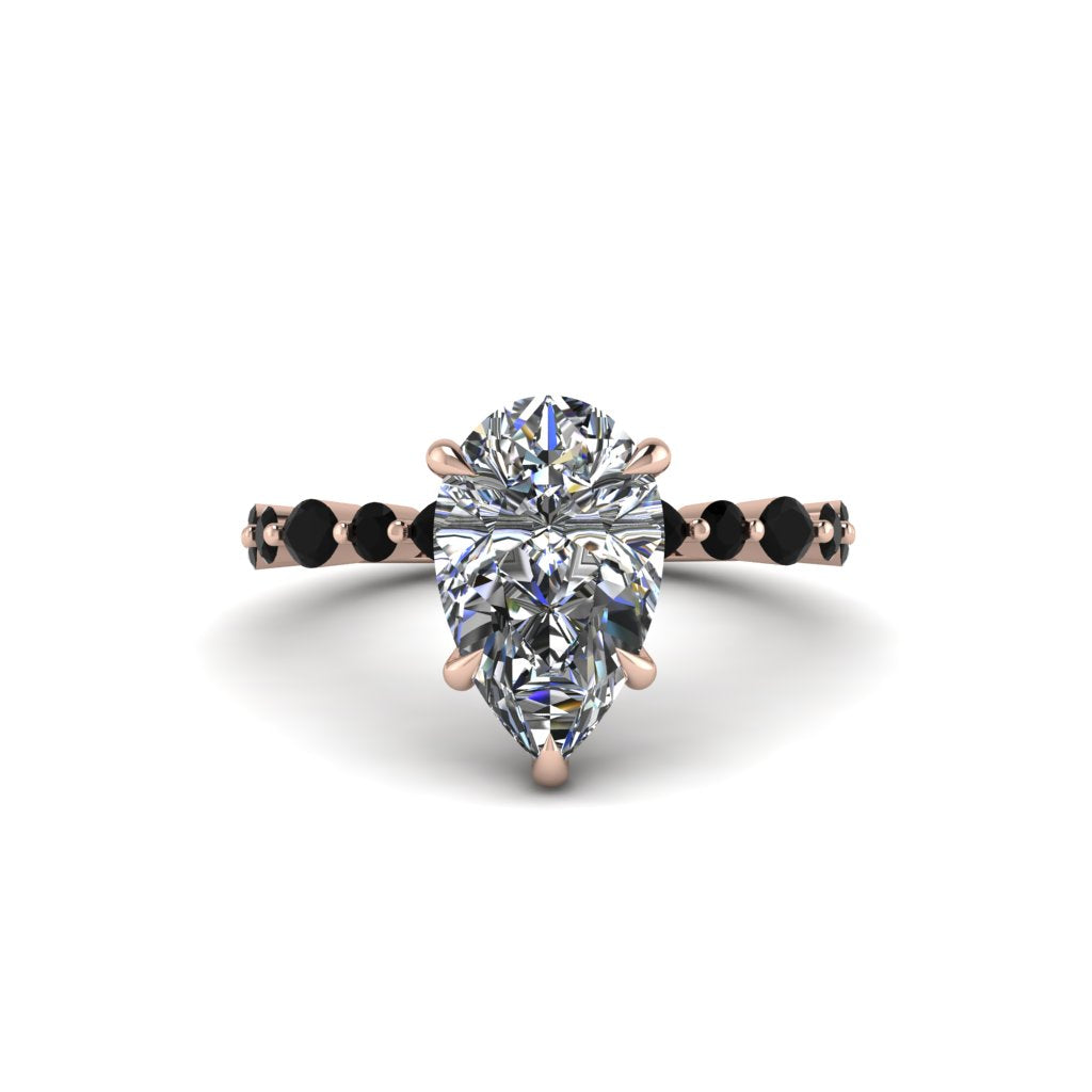Pear-Cut Diamond Halo Engagement Ring - Nylah No. 32