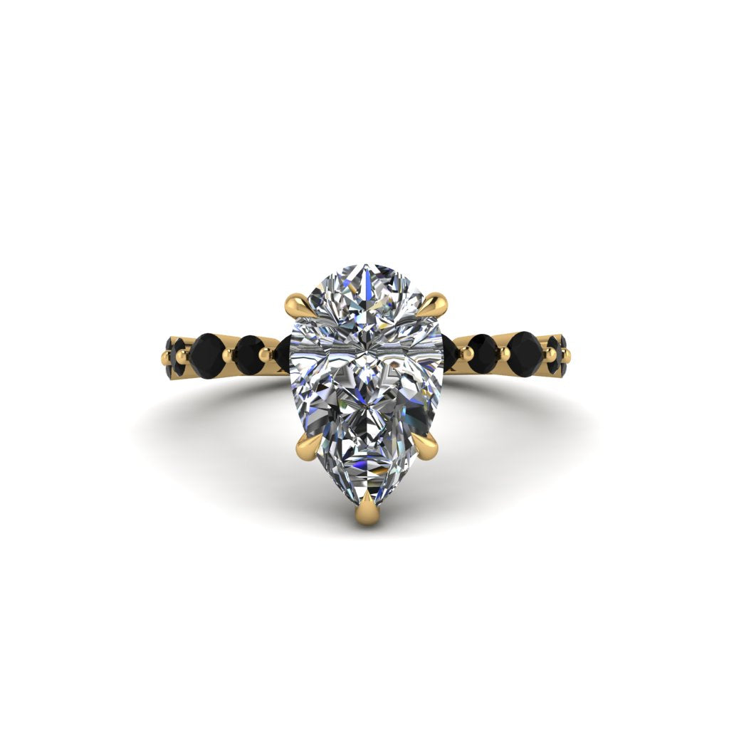 Pear-Cut Diamond Halo Engagement Ring - Nylah No. 31