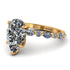 Pear-Cut Diamond Halo Engagement Ring - Nylah No. 1
