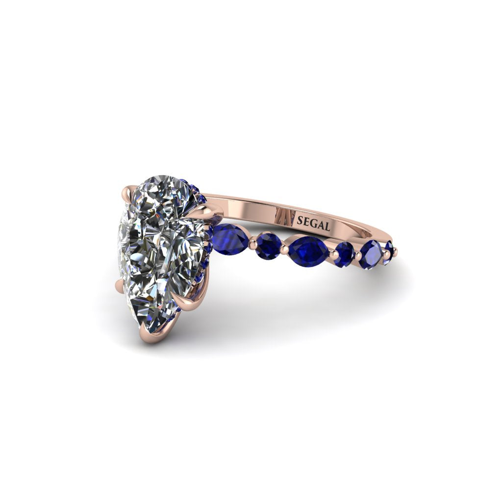 Pear-Cut Diamond Halo Engagement Ring - Nylah No. 62