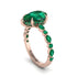 Pear-Cut Emerald Halo Engagement Ring - Nylah No. 20