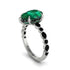 Pear-Cut Emerald Halo Engagement Ring - Nylah No. 36