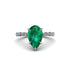 Pear-Cut Emerald Halo Engagement Ring - Nylah No. 6 image 3