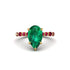 Pear-Cut Emerald Halo Engagement Ring - Nylah No. 49