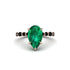 Pear-Cut Emerald Halo Engagement Ring - Nylah No. 35 image 3