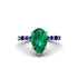 Pear-Cut Emerald Halo Engagement Ring - Nylah No. 66 image 3