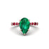 Pear-Cut Emerald Halo Engagement Ring - Nylah No. 50 image 3