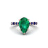 Pear-Cut Emerald Halo Engagement Ring - Nylah No. 65 image 3