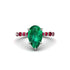 Pear-Cut Emerald Halo Engagement Ring - Nylah No. 51 image 3