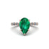 Pear-Cut Emerald Halo Engagement Ring - Nylah No. 5