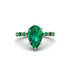 Pear-Cut Emerald Halo Engagement Ring - Nylah No. 20