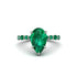 Pear-Cut Emerald Halo Engagement Ring - Nylah No. 21 image 3