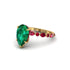 Pear-Cut Emerald Halo Engagement Ring - Nylah No. 49