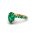Pear-Cut Emerald Halo Engagement Ring - Nylah No. 19