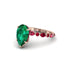 Pear-Cut Emerald Halo Engagement Ring - Nylah No. 50 image 1
