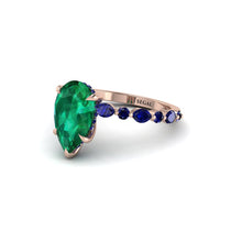 Pear-Cut Emerald Halo Engagement Ring - Nylah No. 65 image 1