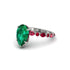 Pear-Cut Emerald Halo Engagement Ring - Nylah No. 51