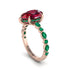 Pear-Cut Ruby Halo Engagement Ring - Nylah No. 26 image 2
