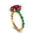 Pear-Cut Ruby Halo Engagement Ring - Nylah No. 25
