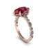 Pear-Cut Ruby Halo Engagement Ring - Nylah No. 11
