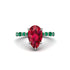 Pear-Cut Ruby Halo Engagement Ring - Nylah No. 27 image 3
