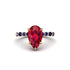 Pear-Cut Ruby Halo Engagement Ring - Nylah No. 70 image 3