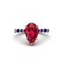 Pear-Cut Ruby Halo Engagement Ring - Nylah No. 71