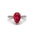 Pear-Cut Ruby Halo Engagement Ring - Nylah No. 11