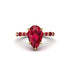 Pear-Cut Ruby Halo Engagement Ring - Nylah No. 55 image 3