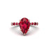 Pear-Cut Ruby Halo Engagement Ring - Nylah No. 56