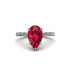 Pear-Cut Ruby Halo Engagement Ring - Nylah No. 12 image 3