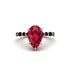 Pear-Cut Ruby Halo Engagement Ring - Nylah No. 41 image 3