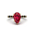 Pear-Cut Ruby Halo Engagement Ring - Nylah No. 40