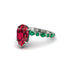 Pear-Cut Ruby Halo Engagement Ring - Nylah No. 27