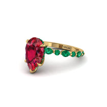 Pear-Cut Ruby Halo Engagement Ring - Nylah No. 25 image 1