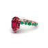 Pear-Cut Ruby Halo Engagement Ring - Nylah No. 26 image 1