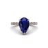 Pear-Cut Sapphire Halo Engagement Ring - Nylah No. 14