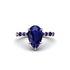Pear-Cut Sapphire Halo Engagement Ring - Nylah No. 74