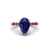 Pear-Cut Sapphire Halo Engagement Ring - Nylah No. 60