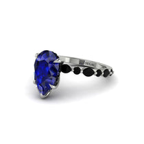Pear-Cut Sapphire Halo Engagement Ring - Nylah No. 45 image 1